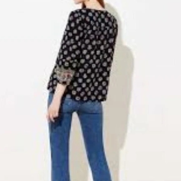 NWT Loft Plus Bloom Split Neck Tassel Tie Tunic 18 - Picture 3 of 6